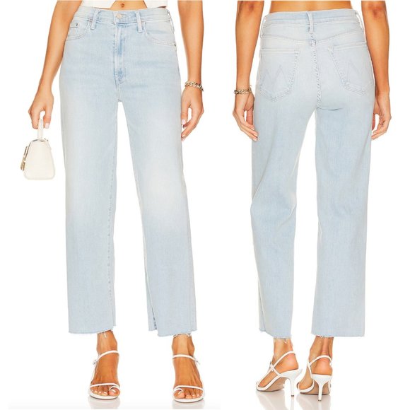 MOTHER The Rambler Zip Ankle Fray Jeans Size 30 NWT